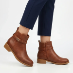 Huda 23 Faux Leather Boot - Tan - 8