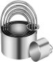 5-PIECE Round Cookie Cutter Set With Handle Stainless Steel