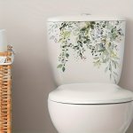 1PC Wall Stickers For Plants Flowers Leaves Toilet Stickers Bathroom Decorations Self-adhesive Wall Stickers