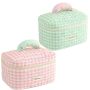 Makeup Cosmetic Storage Travel Toiletry Bag - Pink/green - 2 Pack