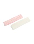 Pink Gingham & White Stretch Headbands 2-PACK