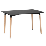Smte Modern Style Wooden Dining Table Black With Keychain