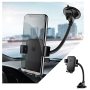 Miytsya Car Phone Mount Flexible Gooseneck Long Arm For Dashboard Windshield Washable Strong Suction Cup Cell Phone Holder Black