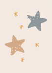 Boho Nature Stars - Wall Art Print - A1