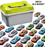 Zs - Alloy Car Model Car Set In A Bucket - 30 Pieces