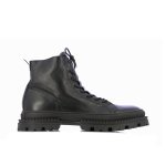 High-top Lace Up Boot -black
