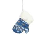 Hanging Blue Knitted Mitten 8X2X14CM