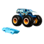 Wheels Monster Truck With Giant Wheels And Die-cast Car 1:64 Type May Vary