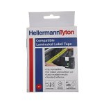 Label Tape 12MM X 8M Blk On Wht Htze