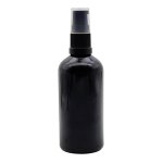 100ML Black Glass Aromatherapy Bottle With Serum Pump - Black 18 410