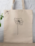 Lined Flower Tote