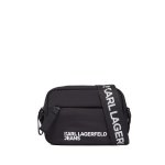 Logo Nylon Crossbody Bag -black