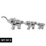 Large Set Of 3 Elephant Figurines