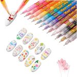 12 Colors Nail Art Pens Set 3D Nail Polish Pens Quick-dry 0.5MM Diy Nail Art Markers Graffiti Dotting Pen For Nails Art Design M