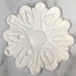 White Resin Furniture Flower Round White