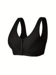 Front Buckle Wireless Bra Comfy & Breathable Full Coverage Bra Women's Lingerie & Underwear