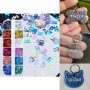 Holographic Alphabet Sequins Iridescent Glitter Flakes Epoxy Resin Filling Jewelry Making Supplies For Crafting And Decoration