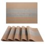 Set Of 6 Pvc Moroccan Inspired Placemats - Caramel Brown