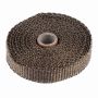 Exhaust Heat Wrap 5M Car Insulation Tape With 4 Steel Cable Ties Brown