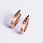 Tyche 18CT Rose Gold Cubic Zirconia Hoop Earrings - Rose Gold / Cubic Zirconia