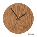 Quinn Wall Clock In Oak - 300MM Dia Natural Bold White Second Hand