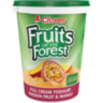 Clover Fruits Of The Forest Passion Fruit & Mango Full Cream Yoghurt 500G
