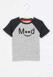 Boys Grey Marl Basic Mood Tee - Grey