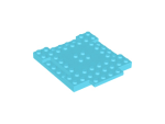 Parts Brick Modified 8 X 8 X 2 3 With 1 X 4 Indentations And 1 X 4 Plate 15624 - Medium Azure