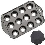 Tosnail 12 Cavity MINI Cheesecake Pan With 24 Pieces Removable Bottom