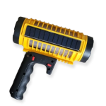 Ashcomonline Solar Powered Searchlight With Mosquito Electric Shock Killer Pistol Flashlight