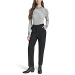 High-waisted Trousers -black
