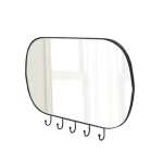 Arlo Metal Mirror With Hooks