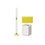 Disposable Toilet Brush And Holder Cleaning Supplies Deep Cleaning Wall Mount Toilet Cleaning System 1 Toilet Wand + 18 Toilet Brush Refill Lemon Yel