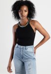 Sissy Boy June: Bling Knitted Vest - Black