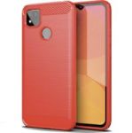 Xiaomi Redmi 9C Shockproof Carbon Fiber Design Cover - Red