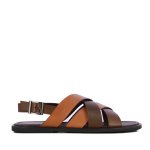 Casual Leather Sandals -brown tan