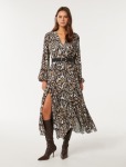 Rochelle Assymetric Hem Midi Dress - 18 Kelba Texture