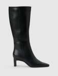 Callie Knee Length Chisel Toe Boot - 40 Black