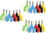 3PCS Headphone Splitter Audio Adapter Connector For Sharing Music