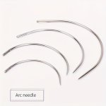 4PCS Silvery Big Eye Curved Sewing Needles Set - Ideal For Crafts Dolls Sofas Fur & Faux Leather - Easy Thread Comfort Grip