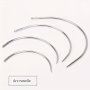 4PCS Silvery Big Eye Curved Sewing Needles Set - Ideal For Crafts Dolls Sofas Fur & Faux Leather - Easy Thread Comfort Grip