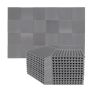 Acoustic Foam+ Panels 2.5CM Grey Wedge   Pack Of 24