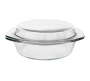 Home Glass Casserole Dish With Lid 1L 1.5L - L Bangle Stand Furniture Accessories Plastic