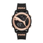 Puma Big Cat Digital Black Polycarbonate Woman's Watch P5108