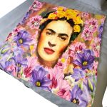 Pink And Purple Painted Floral Frida Light Weight Fleece Blanket