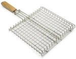 Bbq Grid Stainless Steel With Wooden Handle Steel Wood Roaster Kitchen Tool Set