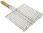 Bbq Grid Stainless Steel With Wooden Handle Steel Wood Roaster Kitchen Tool Set