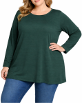 Ladies Plain Fully Pleated Tunic - 60 Bottle Gr