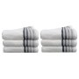 Royal Turkish Collection -450GSM -100% Cotton -guest Towel -white -pack Of 6