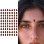 Waterproof Red Heart & Teardrop Temporary Tattoos For Women - Realistic Forehead Body Art Stickers